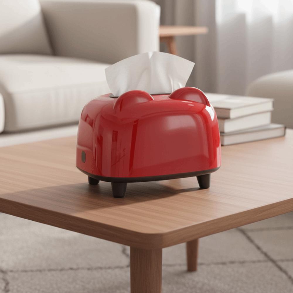 Plastic Tissue Storage Box Dopamine Phone Stand Holder Cute Desktop Tissue Box  Living Room