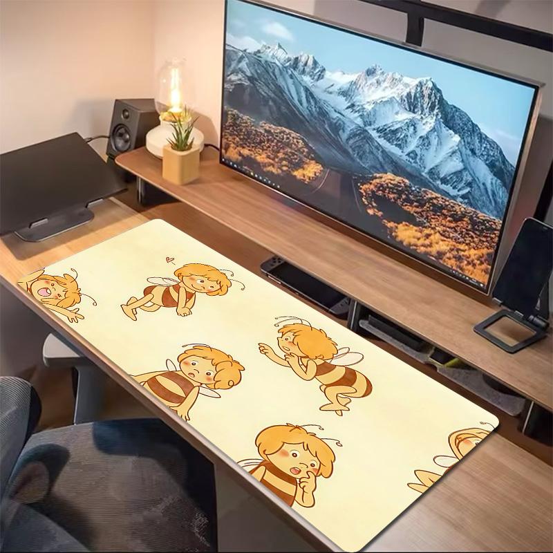 Maya the Bee Print Cushion Non-slip Laptop Tablet Big Mousepad XXL Mat Mini PC Playmat With Lock edge