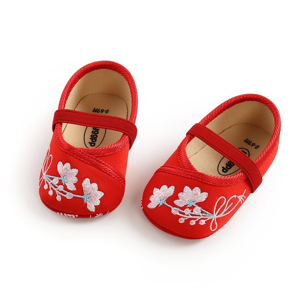 MYGGPP bestickte Baby-Prinzessinnenschuhe, Babyschuhe, weiche Sohlen für Kleinkinder