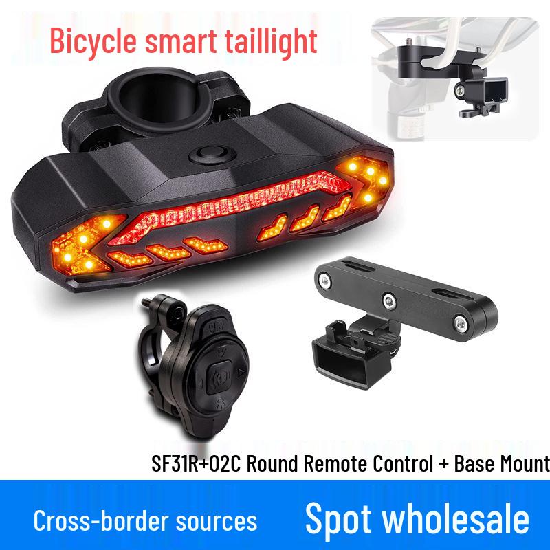 SF31R Waterproof Taillight: Cross-Border Brake Sensor, Remote-Controlled, Energy-Saving, Anti-Theft Alarm, Rechargeable for Bicycles