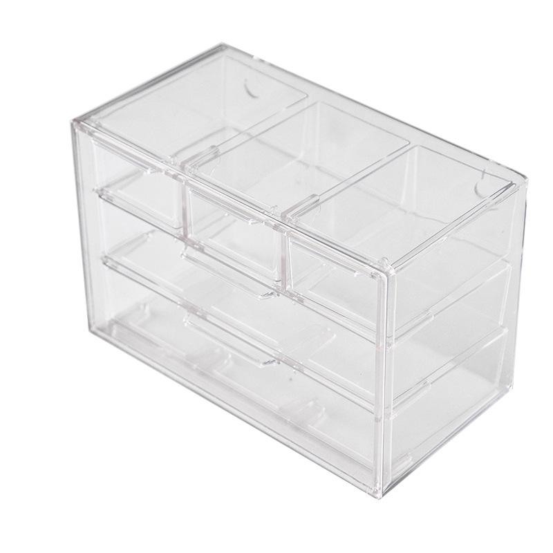 7-Grid Dustproof Transparent Drawer for Stationery, Jewelry, and Cosmetics
