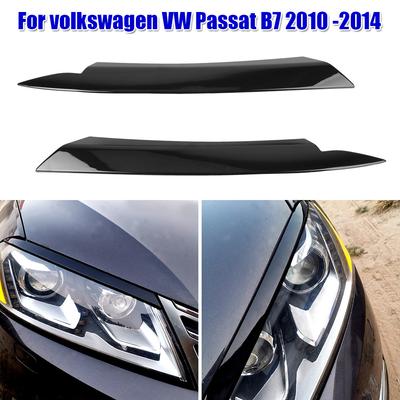 Dekaler Cover För Volkswagen för Passat B7 2010 -2014 Strålkastare Ögonbrynslister Tillbehör Ögonlock Cover Trim 2st Bilstrålkastare Cover