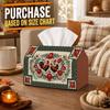 1pc Traditional Country Folk Art Tissue Box - Multi-Functional Napkin Box, Available In Durable Polyester, Decorated with Rooster Hen Poppy Strawberry