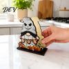 Sturdy Wooden Craft Halloween Napkin Holder, Ghost Pumpkin Decorative Tabletop Tissue Dispenser, Storage Paper Organizer for Holiday Dinner