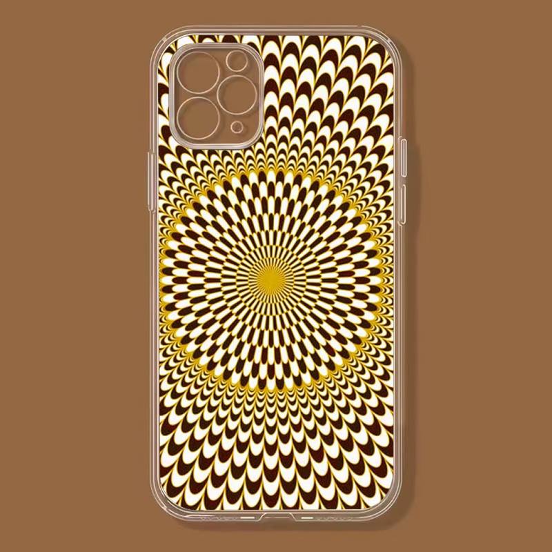 Color Vertigo Phone Case For Iphone 11 12 13 14 Pro Max 7 8 Plus X Xr Xs Max Se 2020 Mini Transparent Case