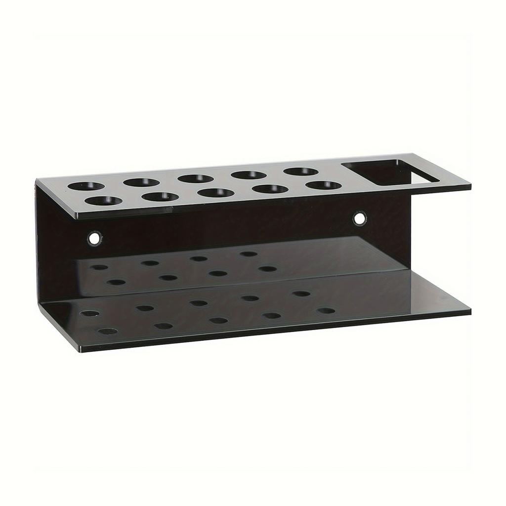 Wall Hanging Stationery Storage Rack Dry Wipe Marker Holder with 10 Compartments Efficient Classroom Organization Tool
