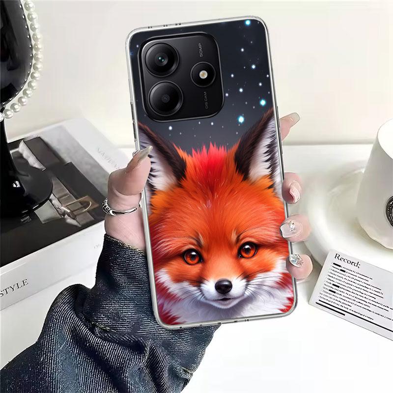 Animal Fox Soft Phone Case For Xiaomi Redmi Note 15 14 14S 13 12 Pro Plus 12S 11 11S 11E 10 10S 11T 5G Fundas Coque Redmi Note 1