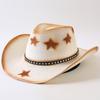 Popular Western Cowboy Straw Hat Men's and Women's Fashion Shade Straw Hat Classic Outdoor Western Cowboy Hat