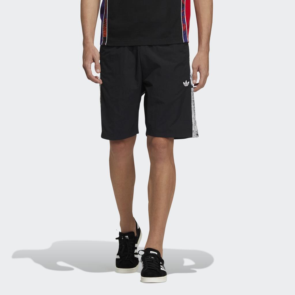 Adidas Originals Trefoil Manga Short 1 Printed Athletic Shorts Men Shorts Black HD9075