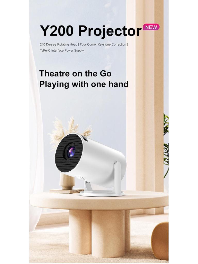 HY200 HD Portable Wireless Screen Mirroring Projector