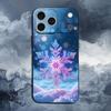 Art Christmas Snowflakes For iPhone 12,16,11,14,15,17,13,X,Mini,SE,XS,Plus,Pro Max,8,7,XR,Soft Silicone Black Case