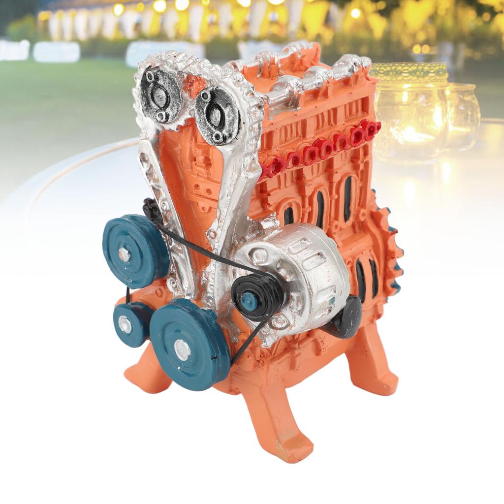 Car Engine Model Resin 8 Cylinder Car Engine Model Desktop Display Ornament Home Decoration for Teens Adults