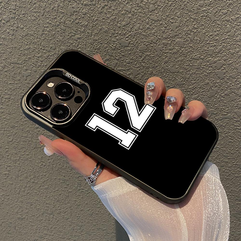 Number Football Phone Case For IPhone 16 15 14 13 12 11 Pro Max X XR XSMAX 8 7 Plus Matte Shockproof Back Cover