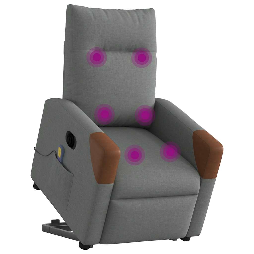 Lift-up Massage Chair, Electric, Reclining, Dark Gray