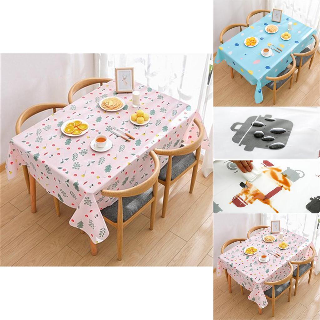 Cute Cartoon Peva Tablecloth With Oilproof And Waterproof Features For Easy Cleaning