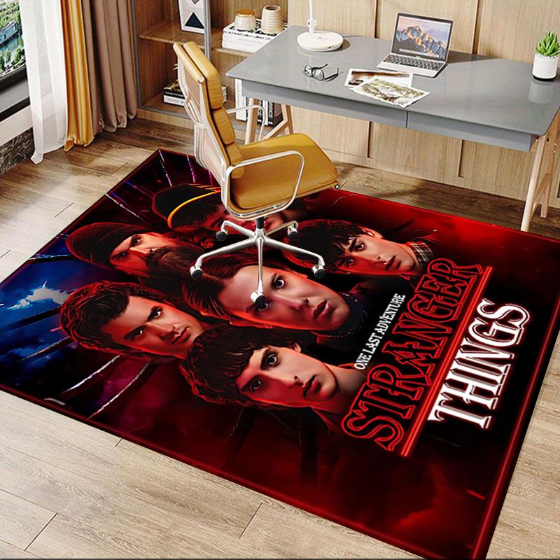 1pc Stranger Things Season Carpet for Playroom Bedroom Living Room Sofa Home Decor,kids Game Area Rug Non-slip Floor Mat Y72977