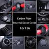 For MINI Cooper Hatchback F56 Whole Inner Carbon Fiber Texture Sticker Cover Handle Vent Console Panel Housing Case Accessories