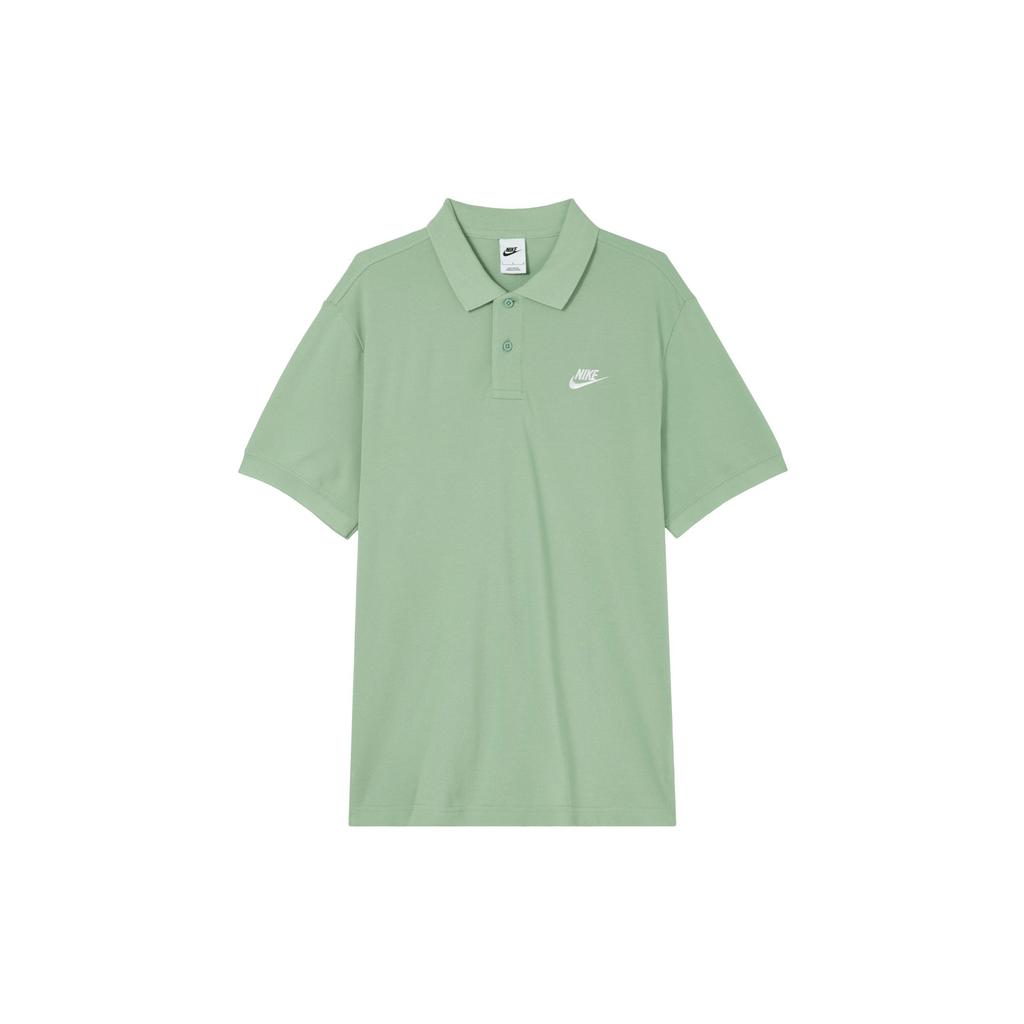 Nike Logo Embroidered Pullover Sports Short Sleeve Polo Shirt Men Polo Shirts Gray Green CJ4457-006