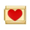 Women's Gold Color Stainless Steel Italian Bracelet Heart for Female Elastic Charm 9mm Link DIY Making Jewelry Party Gift