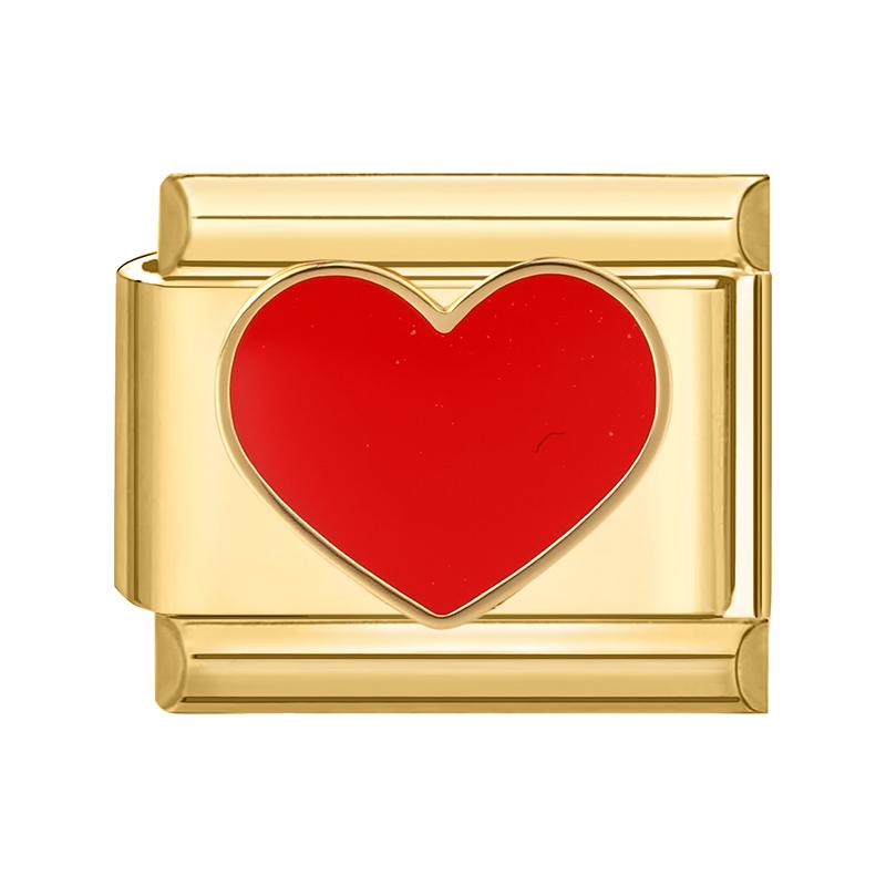 Women's Gold Color Stainless Steel Italian Bracelet Heart for Female Elastic Charm 9mm Link DIY Making Jewelry Party Gift