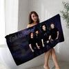 1pc Vintage Rock T-Tokio H-Hotel Microfiber Blanket Quick Drying Beach Towels Oversized Printing Super Absorbent Towel Blanket
