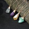 Natuurlijke Kristallen Hanger Met Gepolijst Paars Kwarts Voor Doe-het-zelf Sieraden Maken
