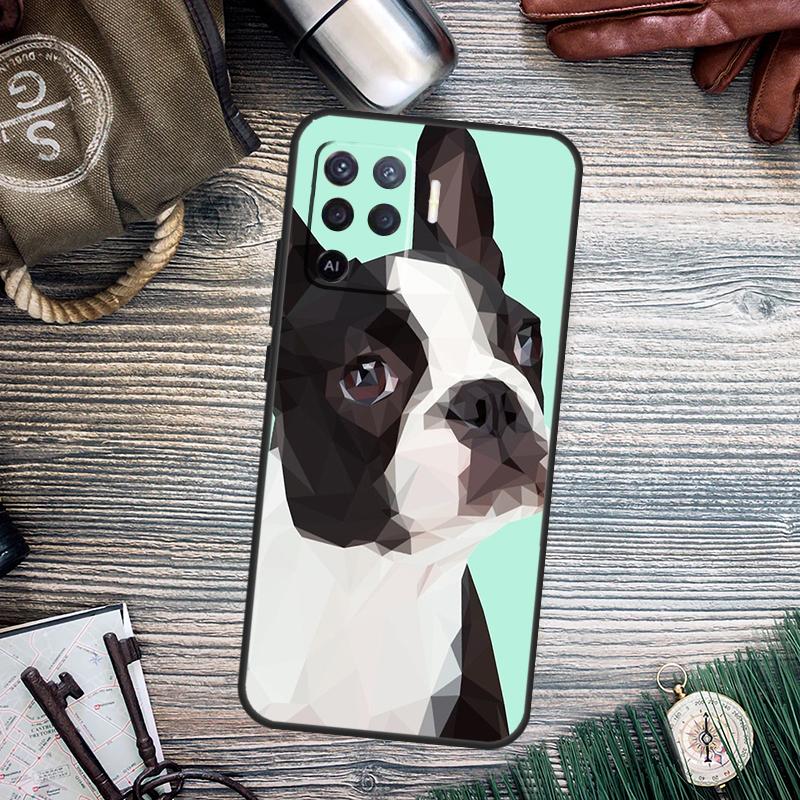 Boston Terrier Dog For OPPO A79 A54 A74 A94 A58 A78 A98 A5 A9 A53 A52 A72 A15 A16 A17 A57 A77 A76 A96 Case