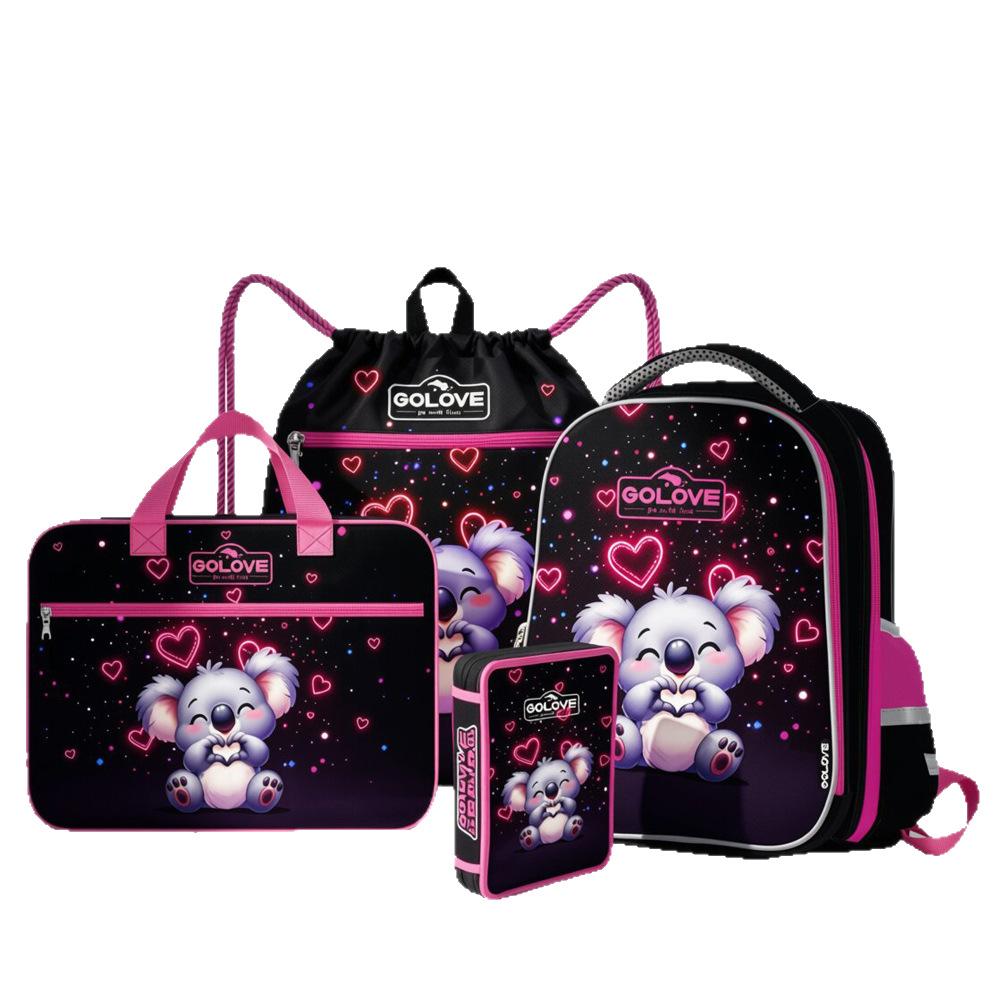 Golove Primary School Schoolbag Burden Reduction Ridge Protection Breathable Children S Backpack Grade 1-3 Men S And Women S Large Capacity Waterproof