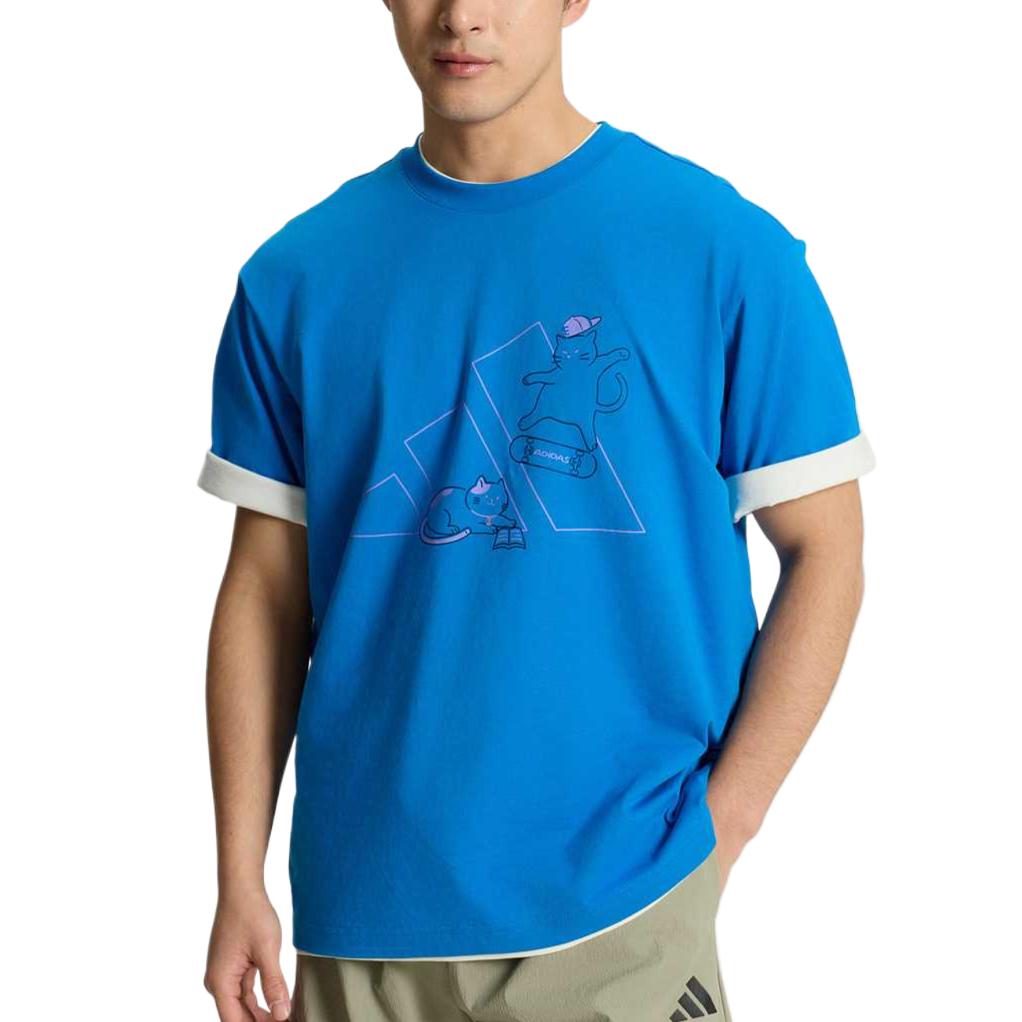 adidas SS26 Locker geschnittenes Kurzarm-Rundhals-T-Shirt Unisex Oberteile KX4864