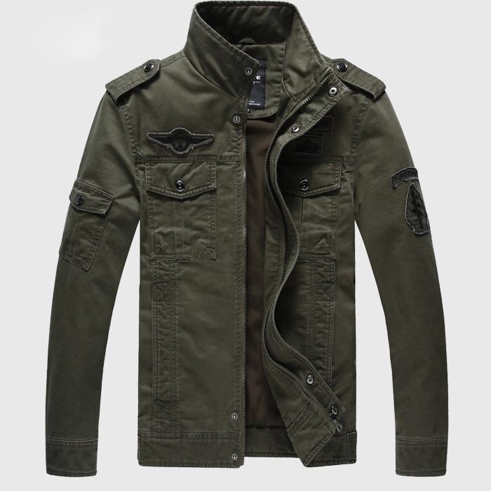 Men's Windbreaker Pure Cotton Jacket Warm Wind Coat Air Force Jacket Male 3 Colors Available