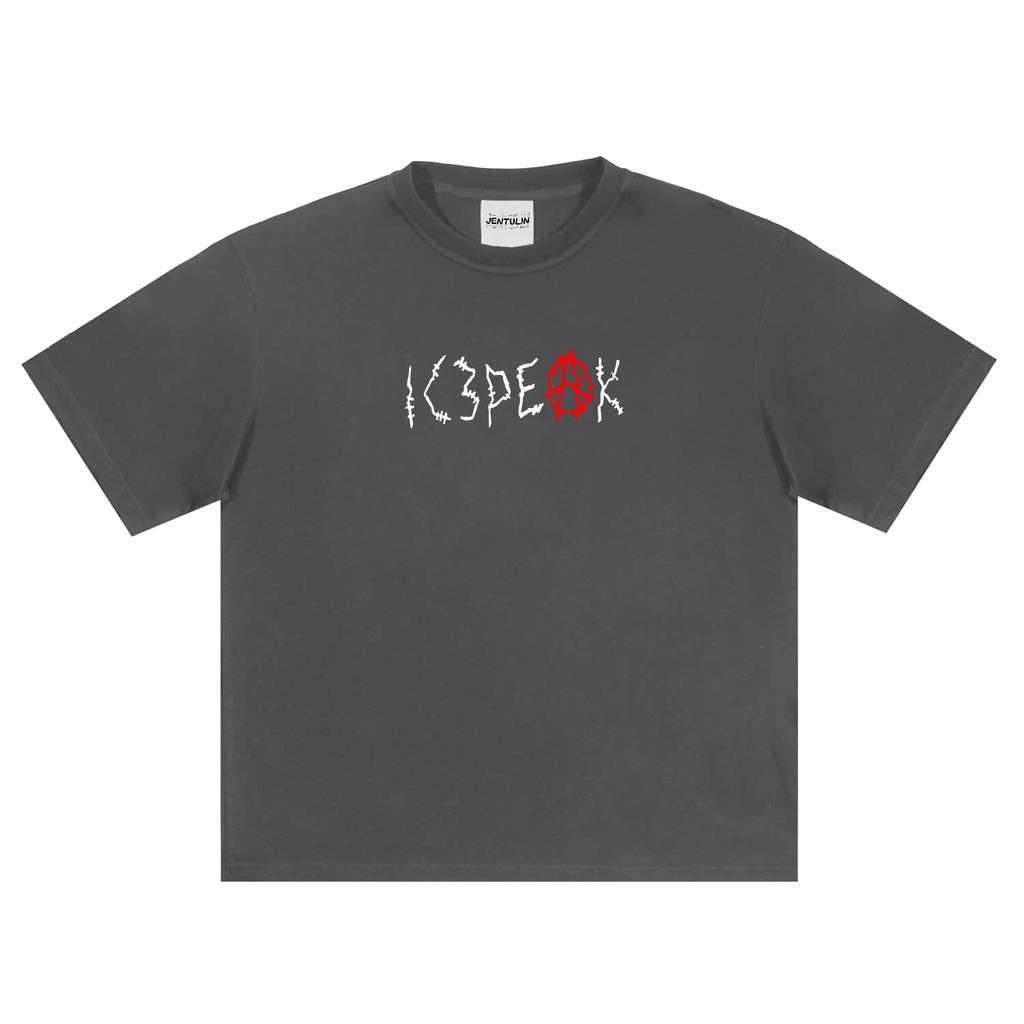 Harajuku Oversized Streetwear Men Tshirt ANARCHY Graphic Print Top Cotton Hip Hop Punk Letter Short Sleeve Tee Clothing Goth Y2k