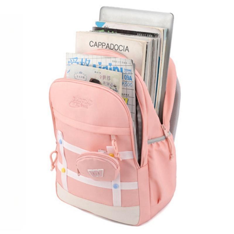BAIJIAWEI Autumn New Sweet Junior High School Schoolbags for Girls Grades 5 To 6 Large Capacity Burden Reducing Backpack Teenager Multi-layer Book Bag