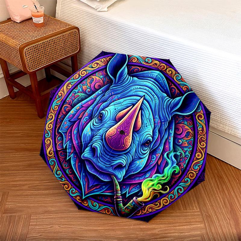 Colorfulanimals Pattern Pattern New Style Umbrella, 1 Piece Automatic Folding Umbrella, Portable Travel Umbrella, Outdoor Umbrella, Birthday Gift