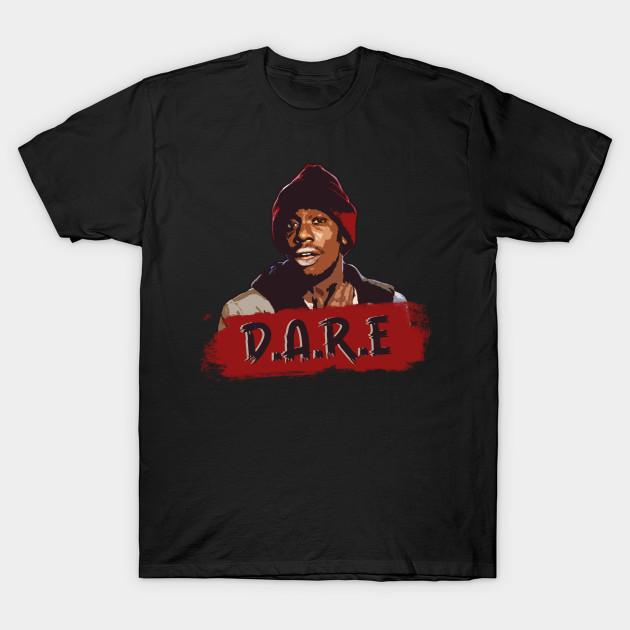 

Men Black Print T-shirt Dave-Chappelle No-Cut Transfer Paper Print Cotton Tshirt S чорний