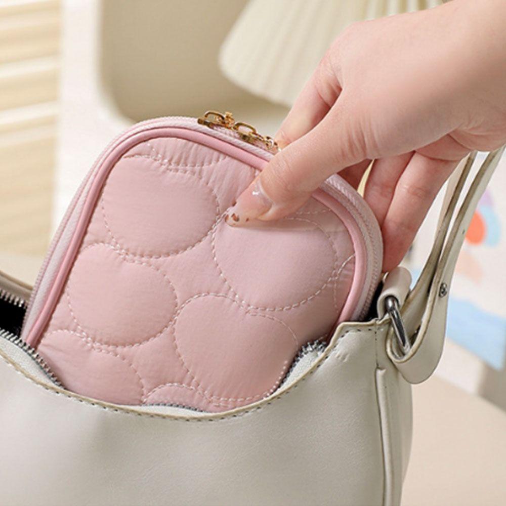 Zipper Mini Storage Case Lightweight Cosmetic Pouch Elegant Makeup Bag  for Women