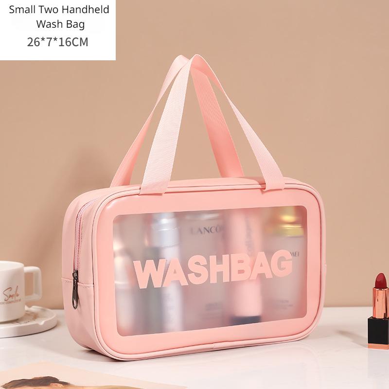 New Transparent Makeup Pack 6 Pcs Set PVC Wash Storage Bags Bath Swimming Beach Bag PU Matte Skincare Sorting Bag