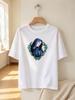 Vintage Madonna Print Casual Soft Tshirt for Daily Wear