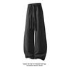 Summer new American old money style imitation hemp miter scimitar pants loose casual wide-leg pants drape long pants