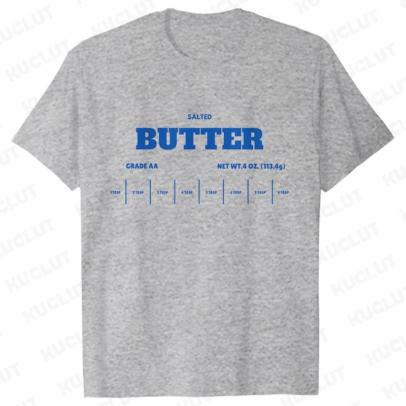 Cotton Tee Salted Butter Print Women Tshirt Short Sleeve O Neck Women Tshirt Butter Lover Ladies Tee Shirt Tops Clothes Camisetas Mujer