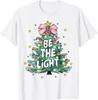 Christian Be The Light Christmas Tree Bible Verse Christians T-Shirt