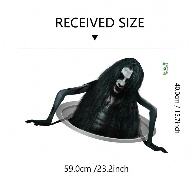 New Creative Halloween 2D Floor Wall Stickers Ghost Hand Cross Border Sticker Terrifying Removable Halloween Mall Decoratio Wall