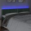 VidaXL LED Headboard Bedroom Furniture Double Bed Accessory Head of Bed Frame Interior Dark Green 3121535