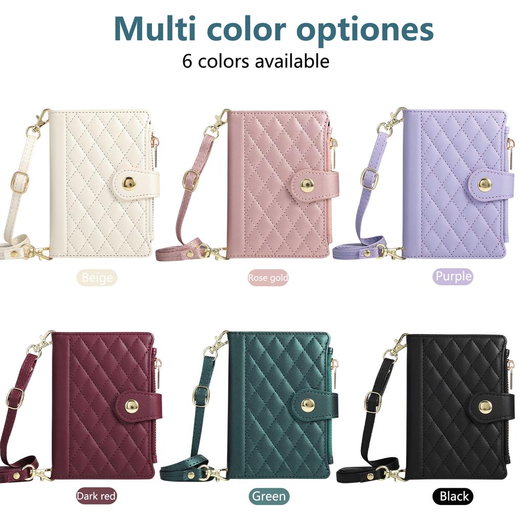 Crossbody Long Lanyard Zipper Cards Solt Wallet Flip Leather Case for Samsung Galaxy Z Fold8 Fold 8 Wide Shockproof Stand Cover