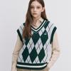 Kangol Women S Argyle Knit veSt 1877 Green