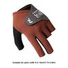 1PC Professional Half Finger Billiard Gloves For Left Hand Breathable Wear Resistant Ice Silk Gloves With Non-Slip Gasket Self-Adhesive Cloth Fixed