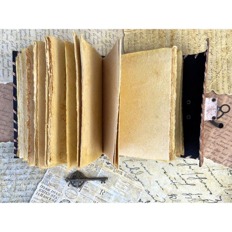 Aesthetic Vintage Leather Journal Diary Notebook Sketchbook with Premium Hocus Focus Theme and Deckle Pages & C-Lock Best To Gift