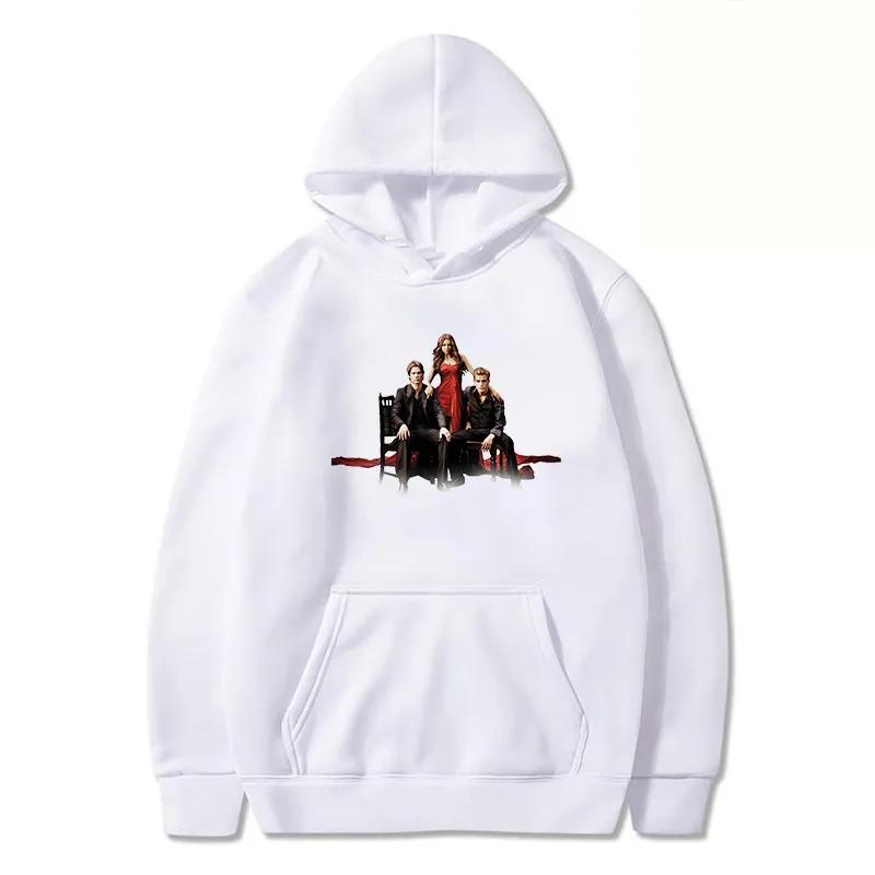 The Vampire Diaries Harajuku Printed Hoodies Cool Logo Casual Pullover Streetwear Fashion Long Sleeve Sweatshirt125