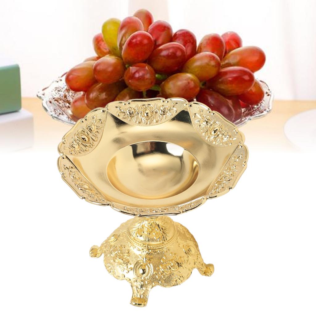Europn   Fruit Tray Metal Zinc Alloy Snack Nut Food Serving Storage Rack Dining Table Decor S
