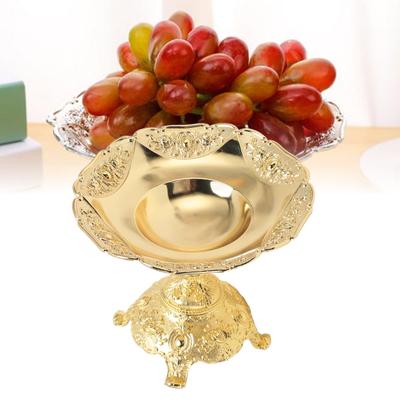 European   Fruit Tray Metal Zinc Alloy Snack Nut Food Serving Storage Rack Dining Table Decor S