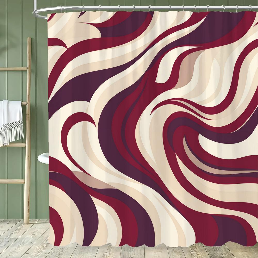 Simple Colorful Lines Modern Fashion Pattern Shower Curtain Home Decoration Creative Personalized Shower Curtains